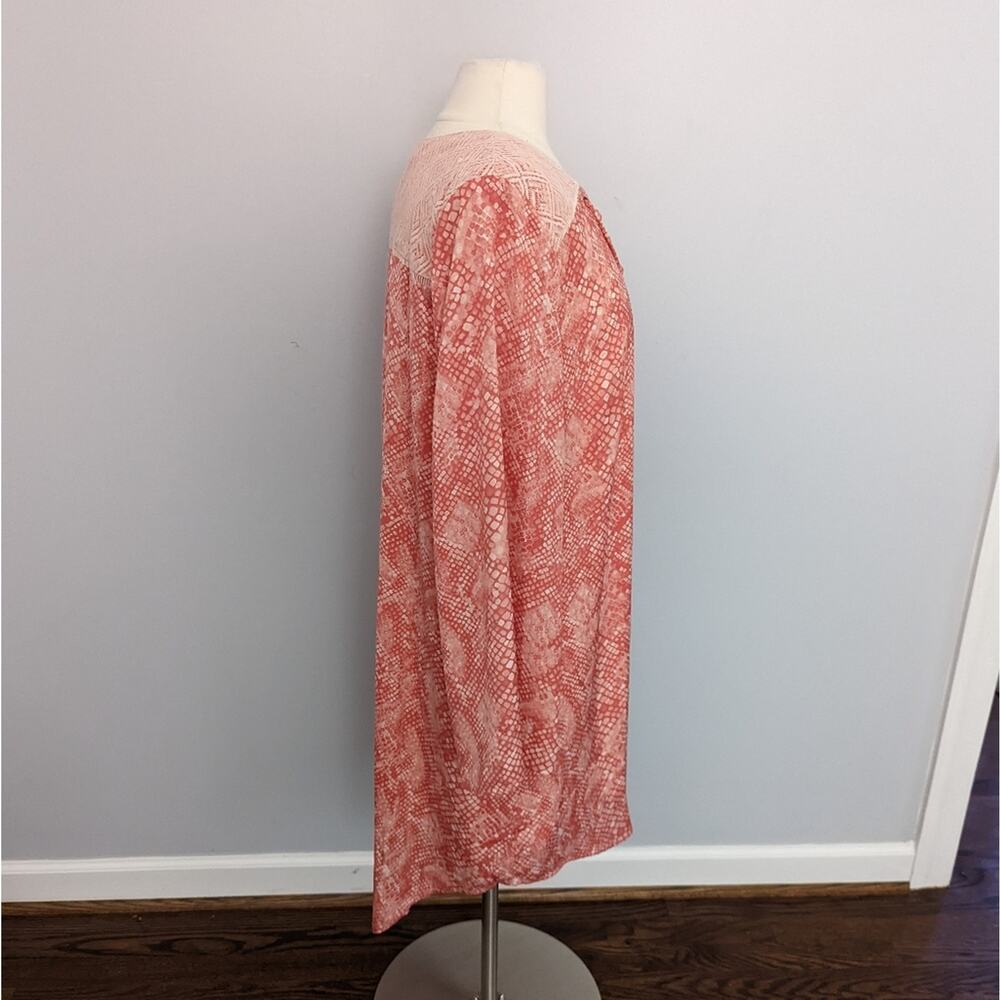 Women's Haute Hippie Tribe Light Coral Pink Python Dress Large Snake Longsleeve - Picture 5 of 9